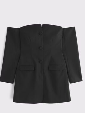 Abercrombie Off-Shoulder Black Blazer Dress